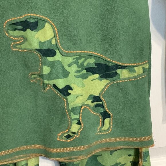 Carter’s | Boys Green Dinosaur Fleece Pajamas Set PJ Size 5 - Picture 3 of 7